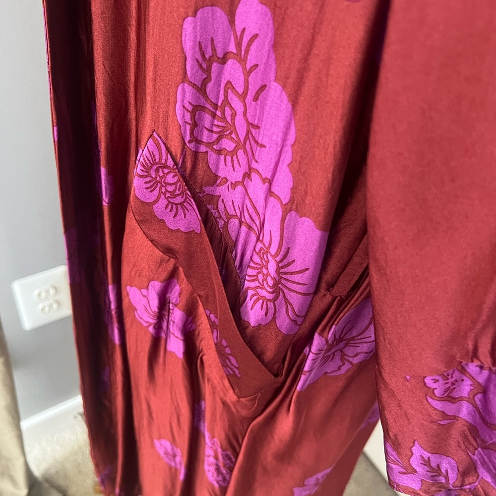 Zara Floral Kimono with Purple Accents - Picture 5 of 11